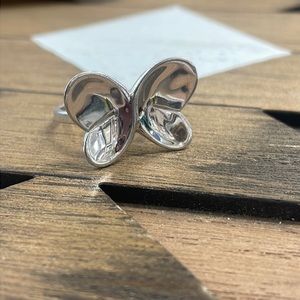Sterling Silver “Love Earth” Butterfly Ring - Size 6.75-